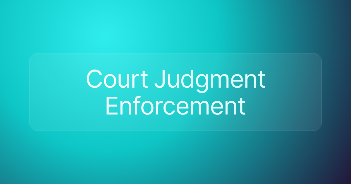 Court Judgment Enforcement