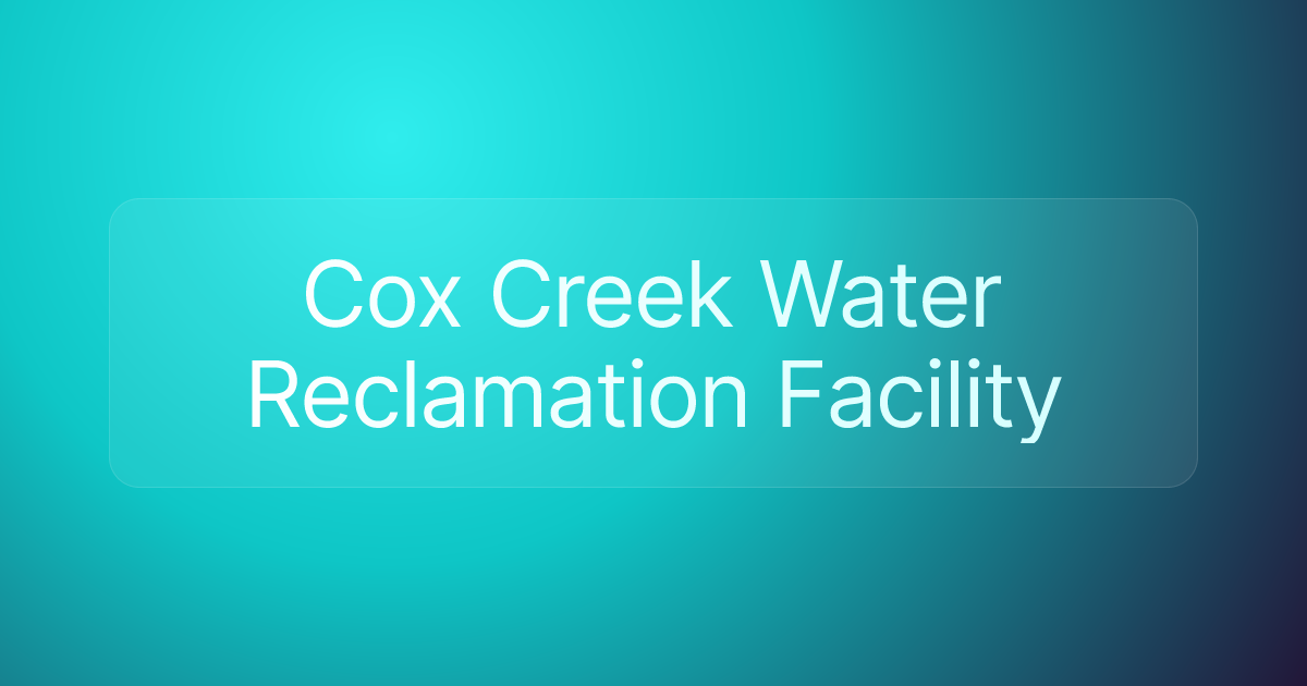 Cox Creek Water Reclamation Facility