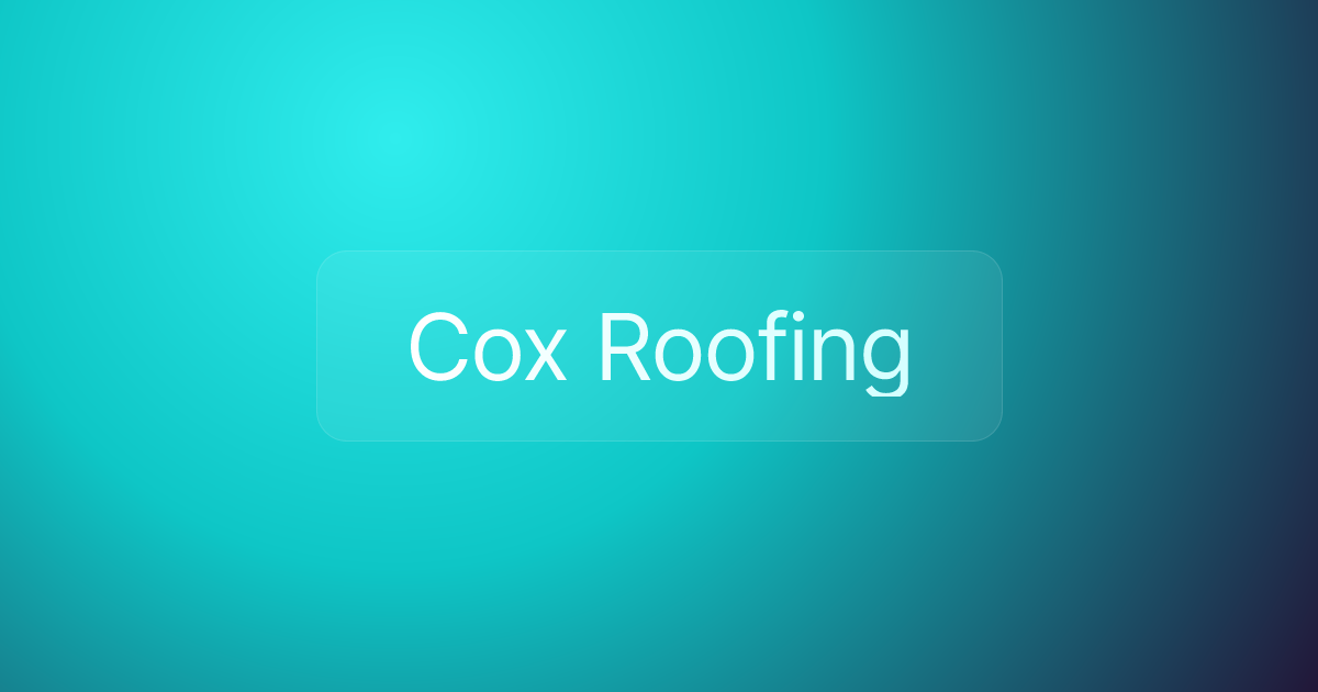 Cox Roofing