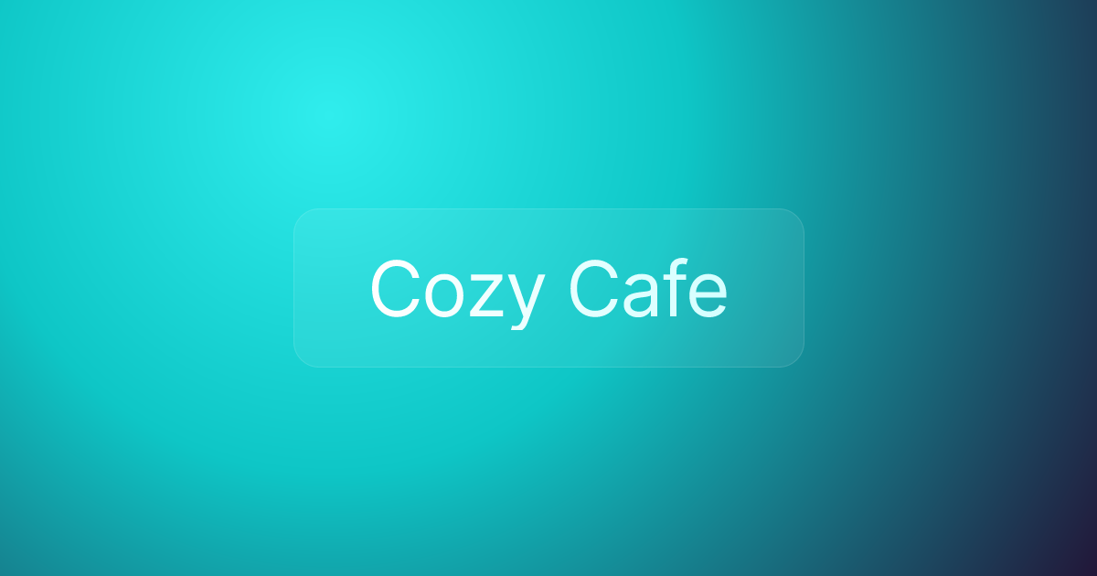 Cozy Cafe