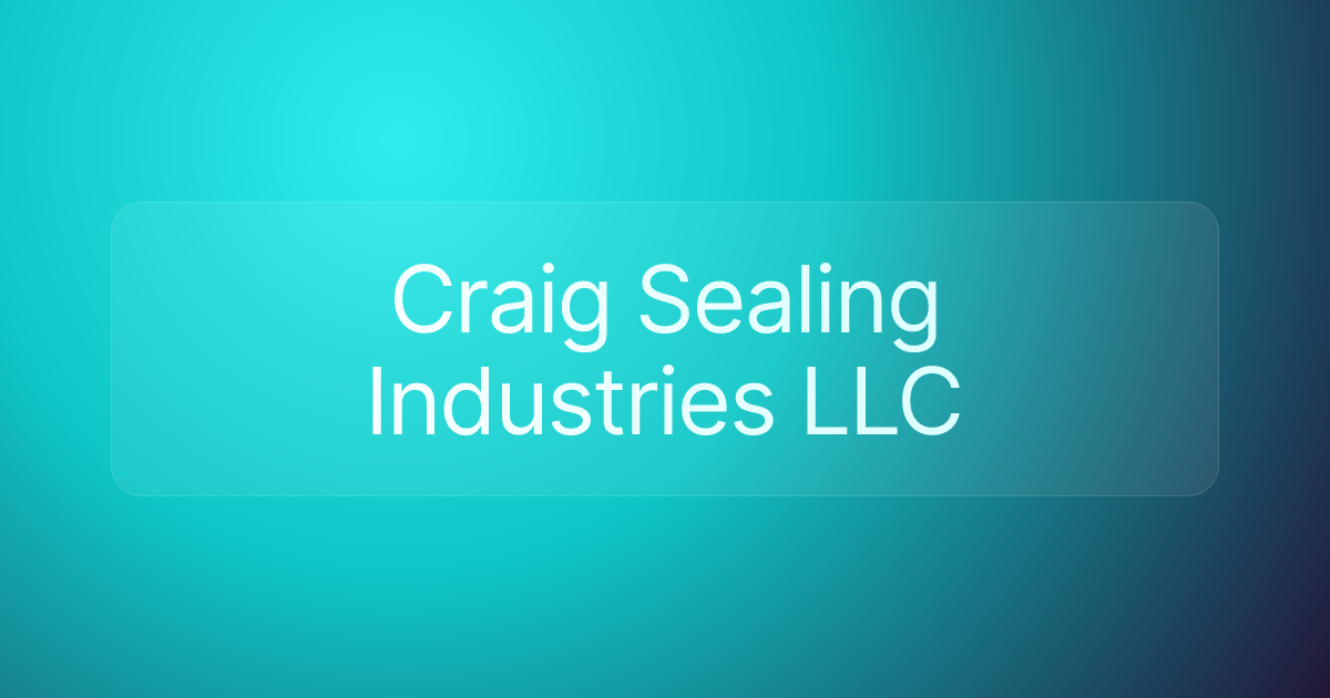 Craig Sealing Industries LLC