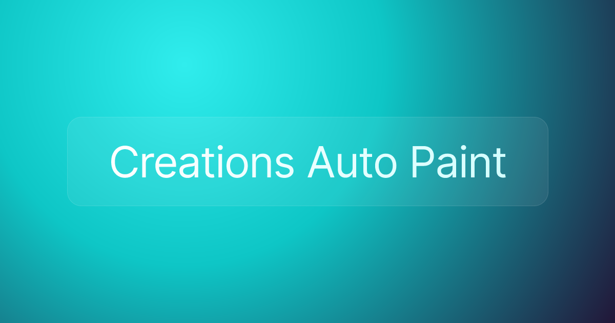 Creations Auto Paint