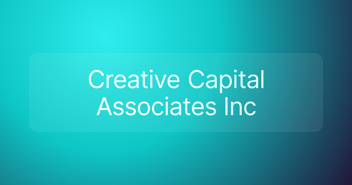 Creative Capital Associates Inc
