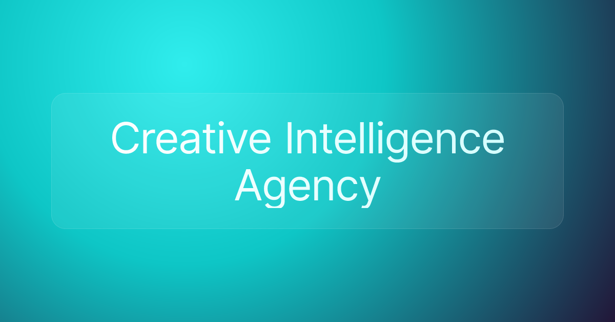 Creative Intelligence Agency