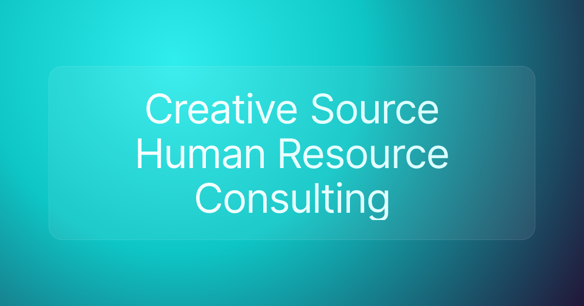 Creative Source Human Resource Consulting