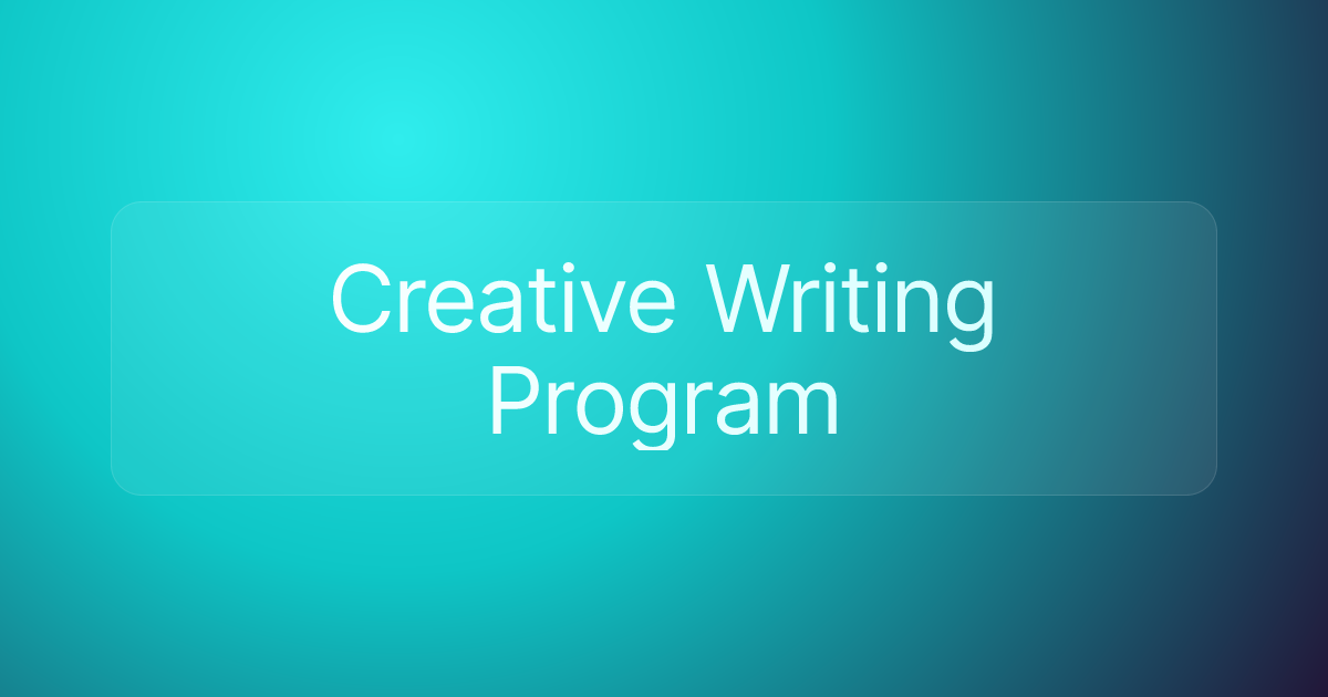 Creative Writing Program