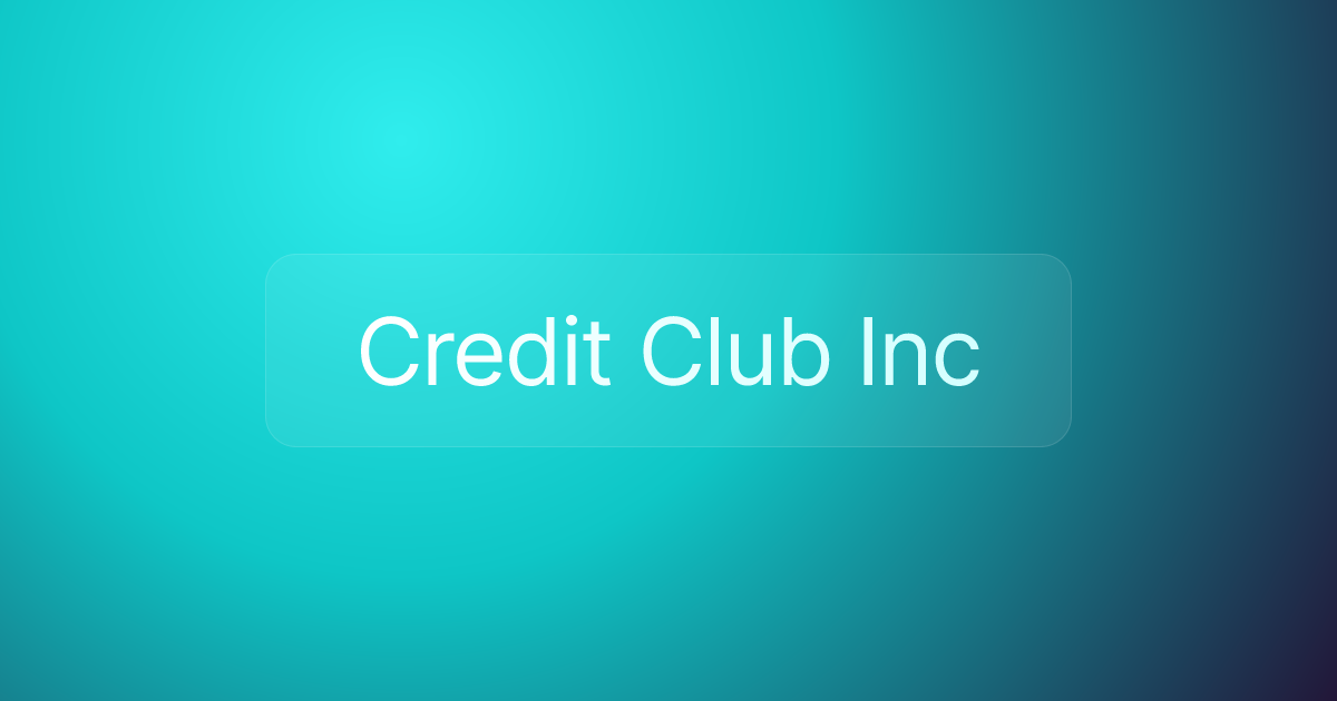 Credit Club Inc