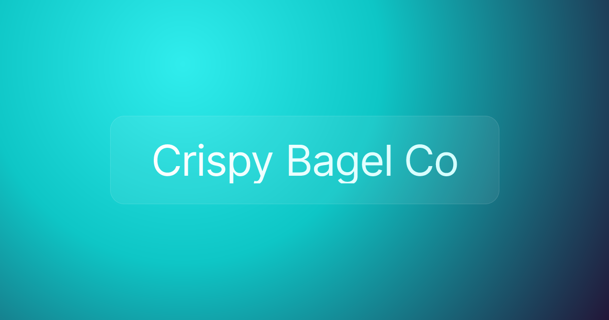 Crispy Bagel Co