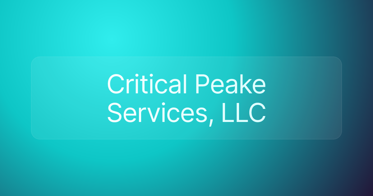 Critical Peake Services, LLC