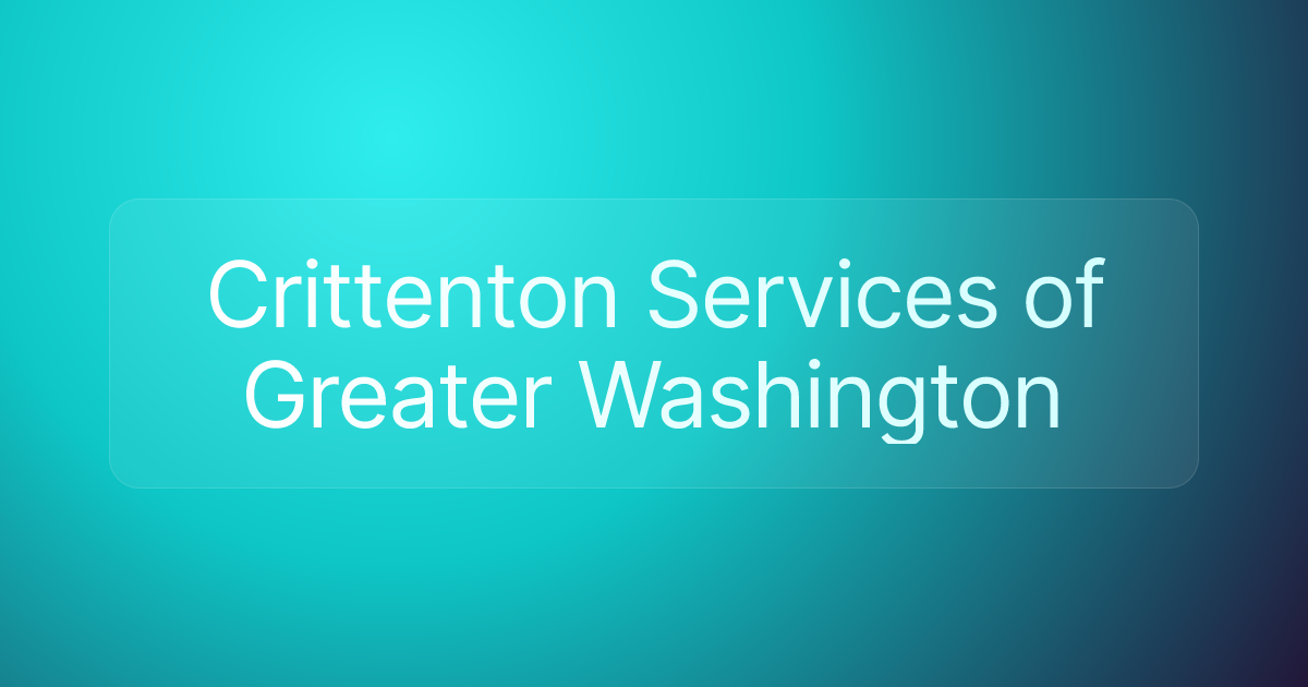Crittenton Services of Greater Washington