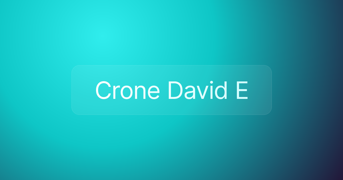 Crone David E