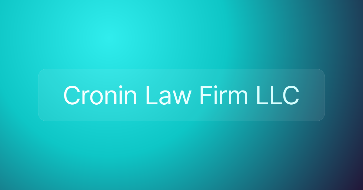 Cronin Law Firm LLC
