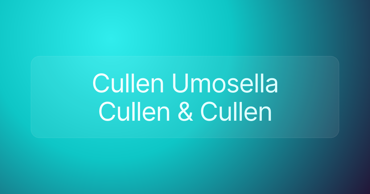 Cullen Umosella Cullen & Cullen