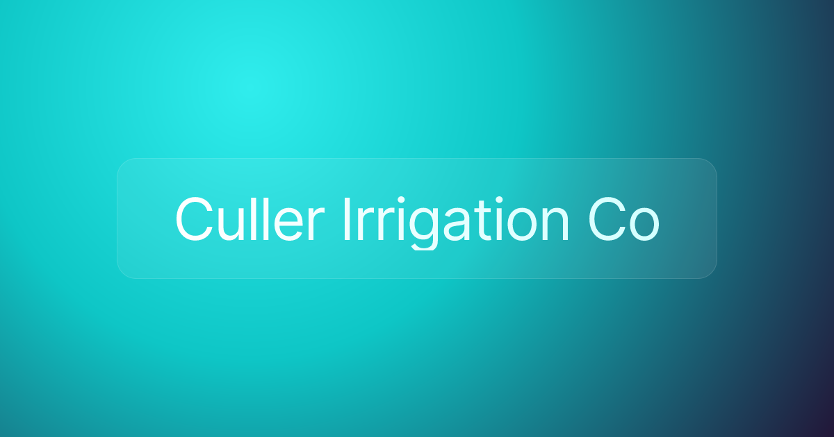 Culler Irrigation Co