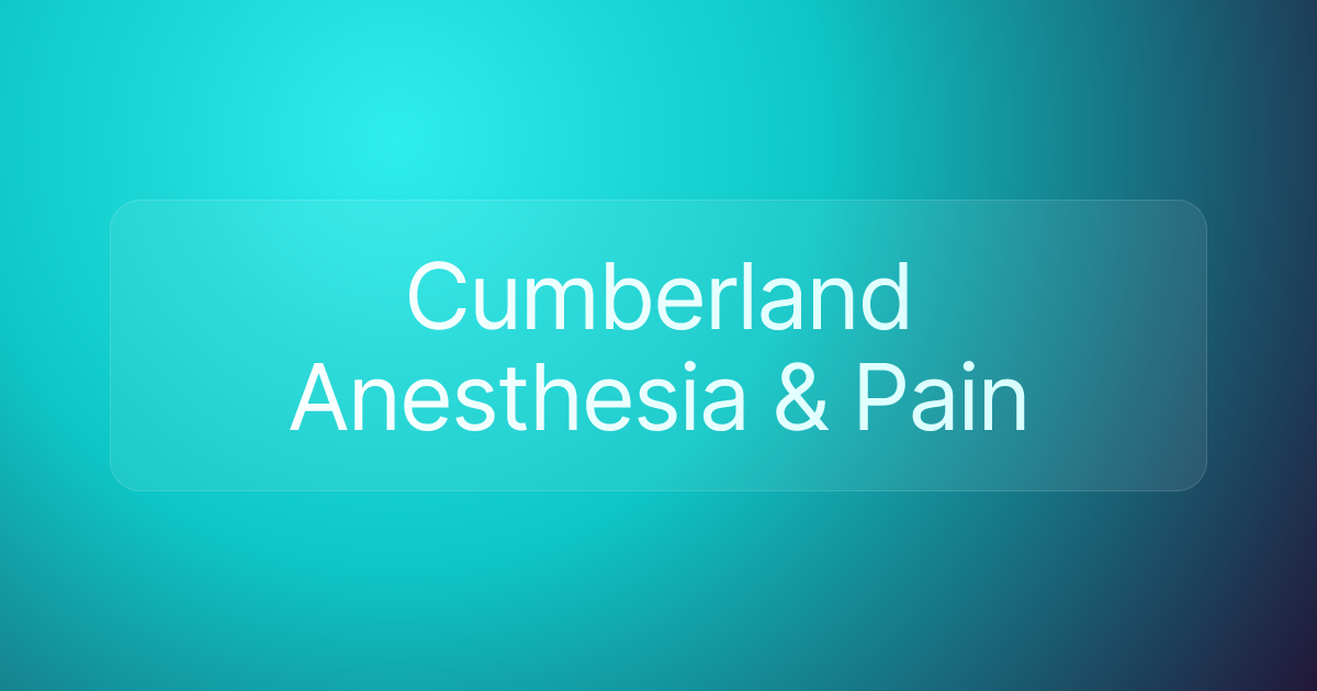 Cumberland Anesthesia & Pain