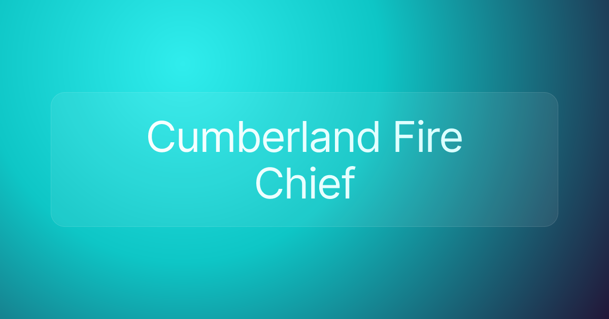 Cumberland Fire Chief