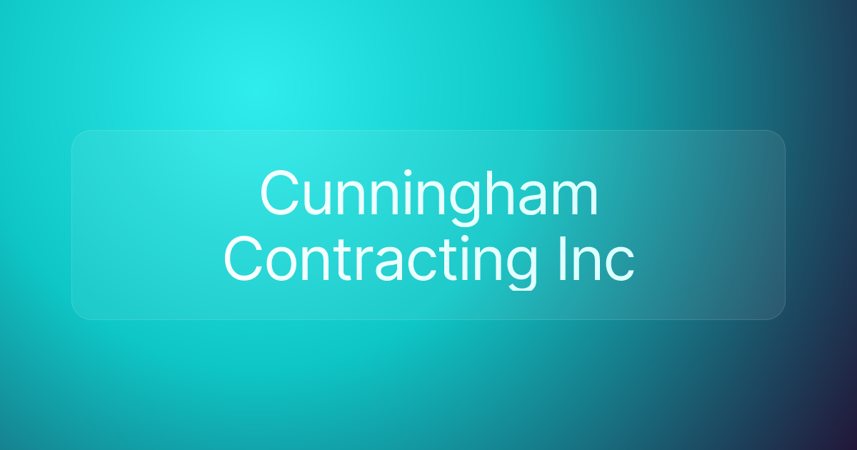 Cunningham Contracting Inc