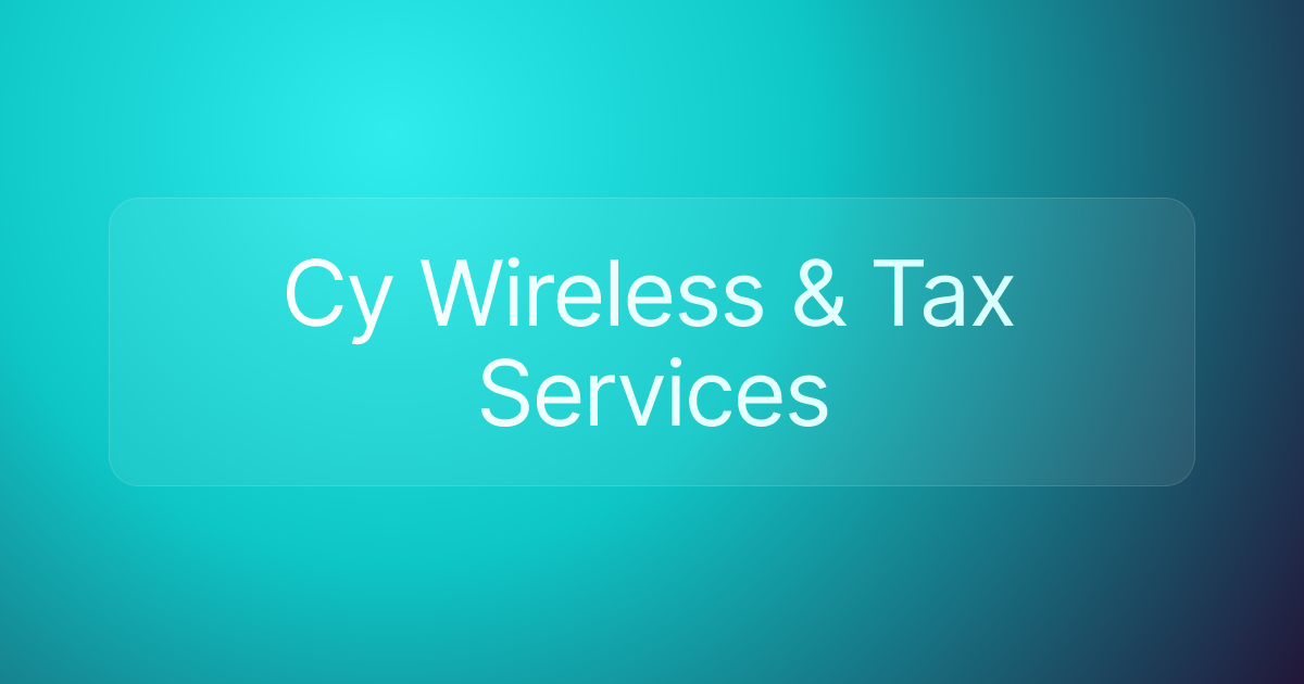 Cy Wireless & Tax Services