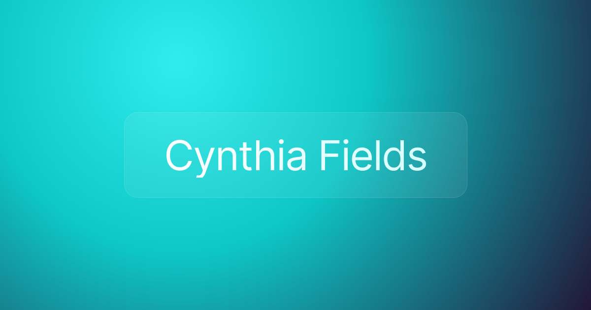 Cynthia Fields