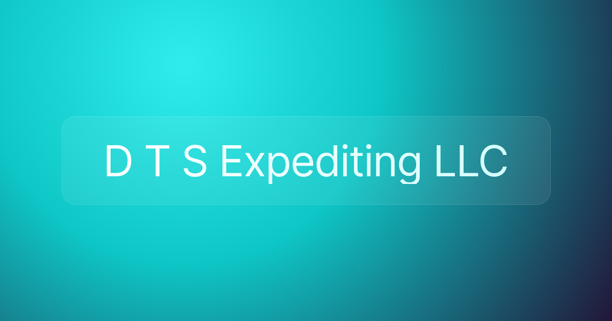 D T S Expediting LLC