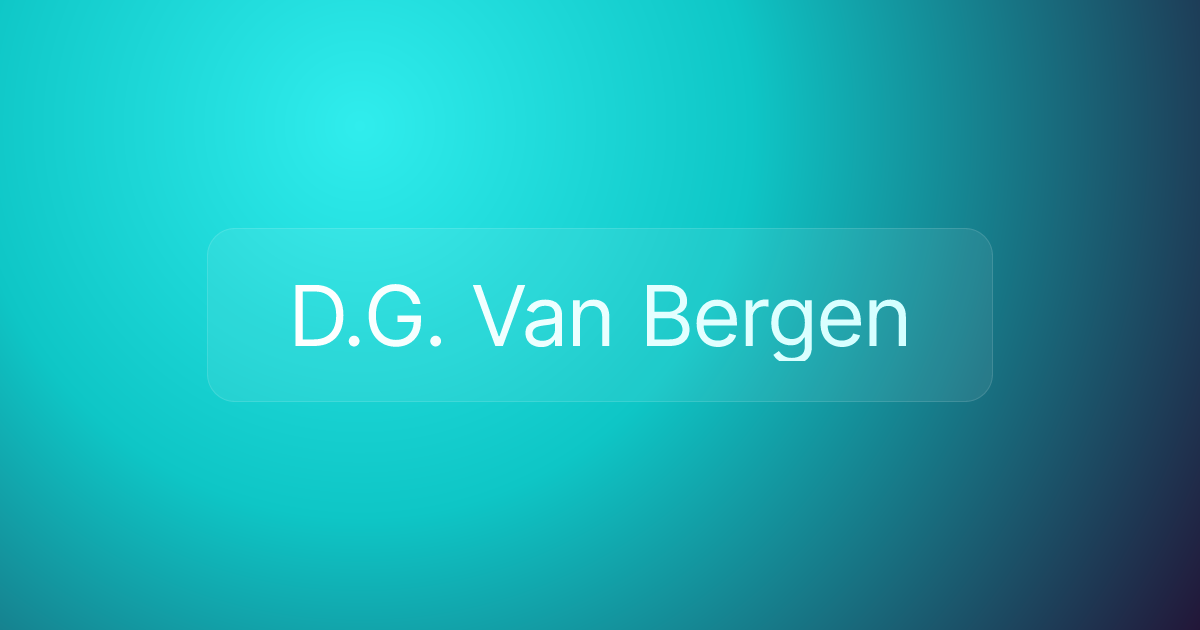 D.G. Van Bergen