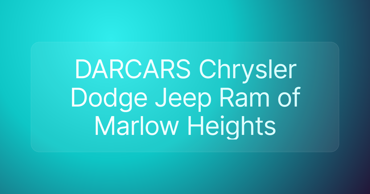 DARCARS Chrysler Dodge Jeep Ram of Marlow Heights