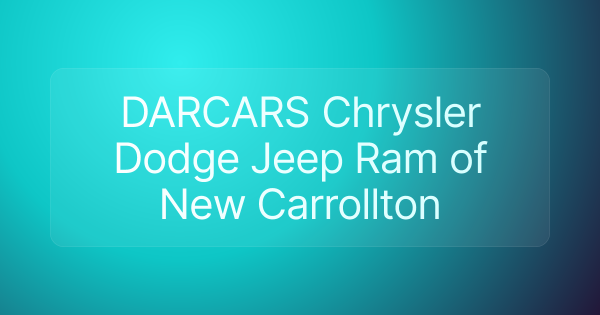 DARCARS Chrysler Dodge Jeep Ram of New Carrollton