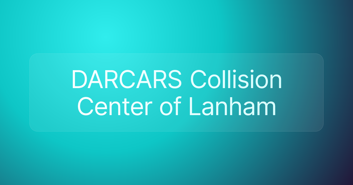 DARCARS Collision Center of Lanham