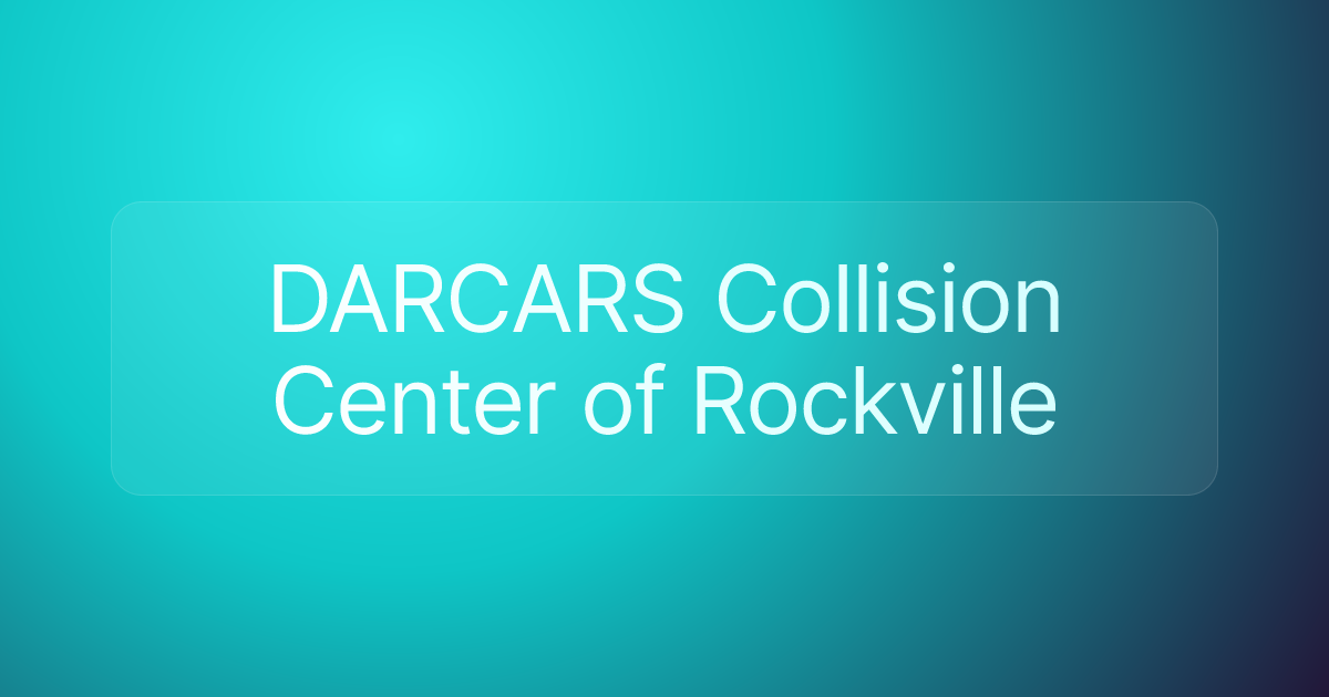 DARCARS Collision Center of Rockville