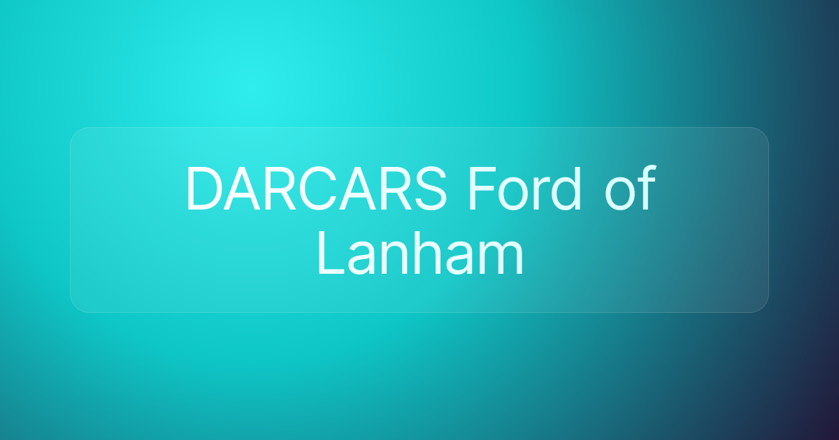 DARCARS Ford of Lanham