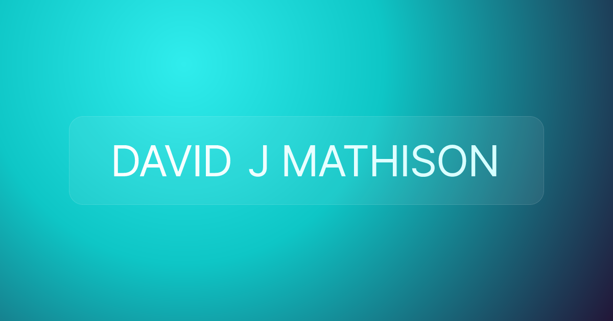 DAVID J MATHISON