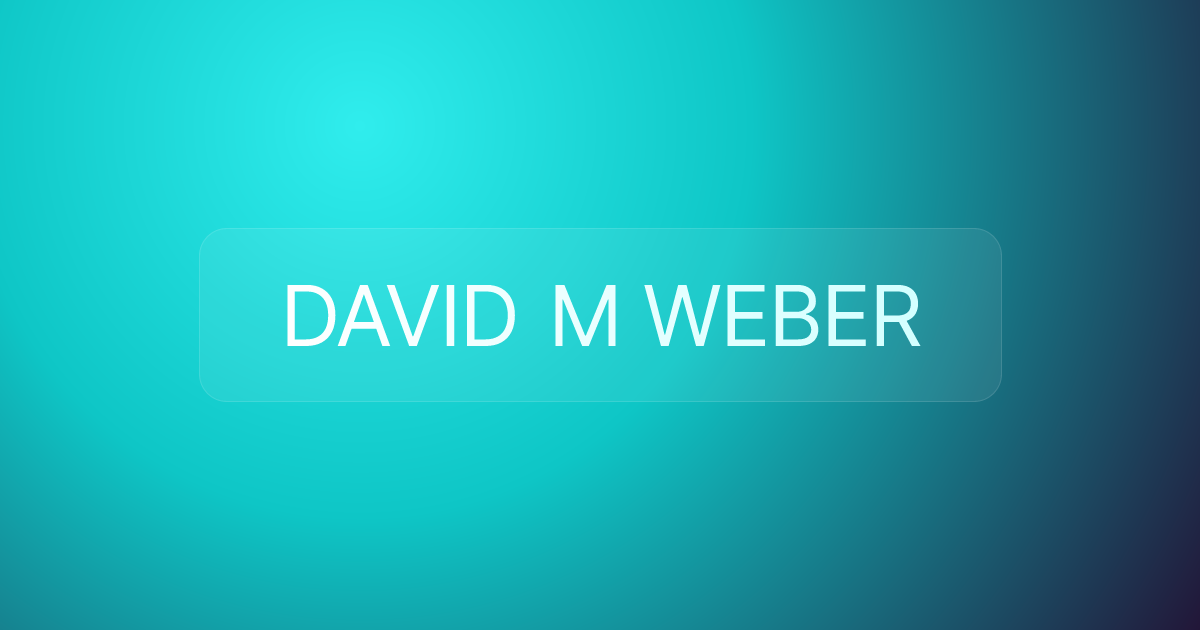 DAVID M WEBER