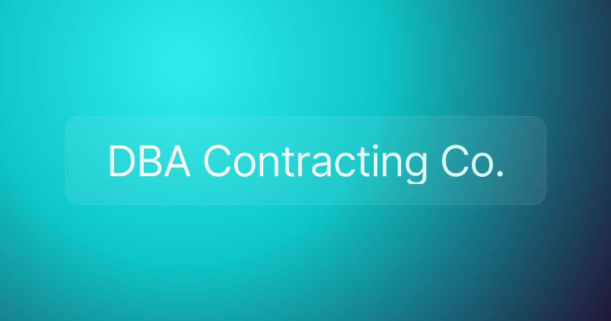 DBA Contracting Co.