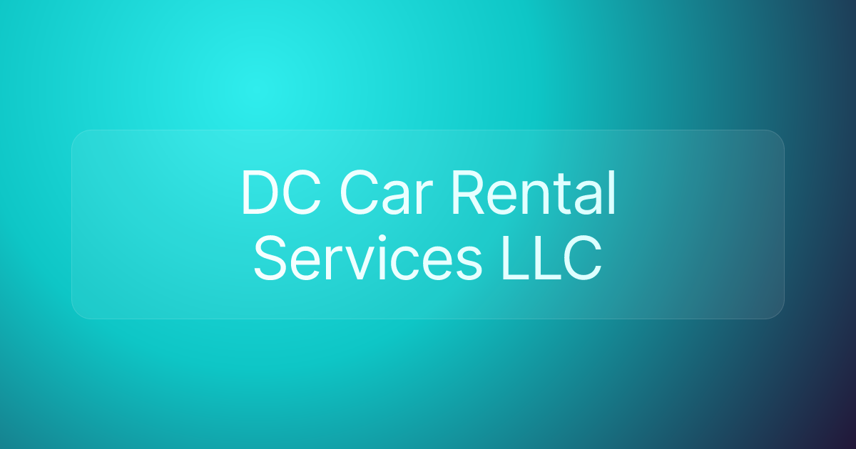DC Car Rental Services LLC
