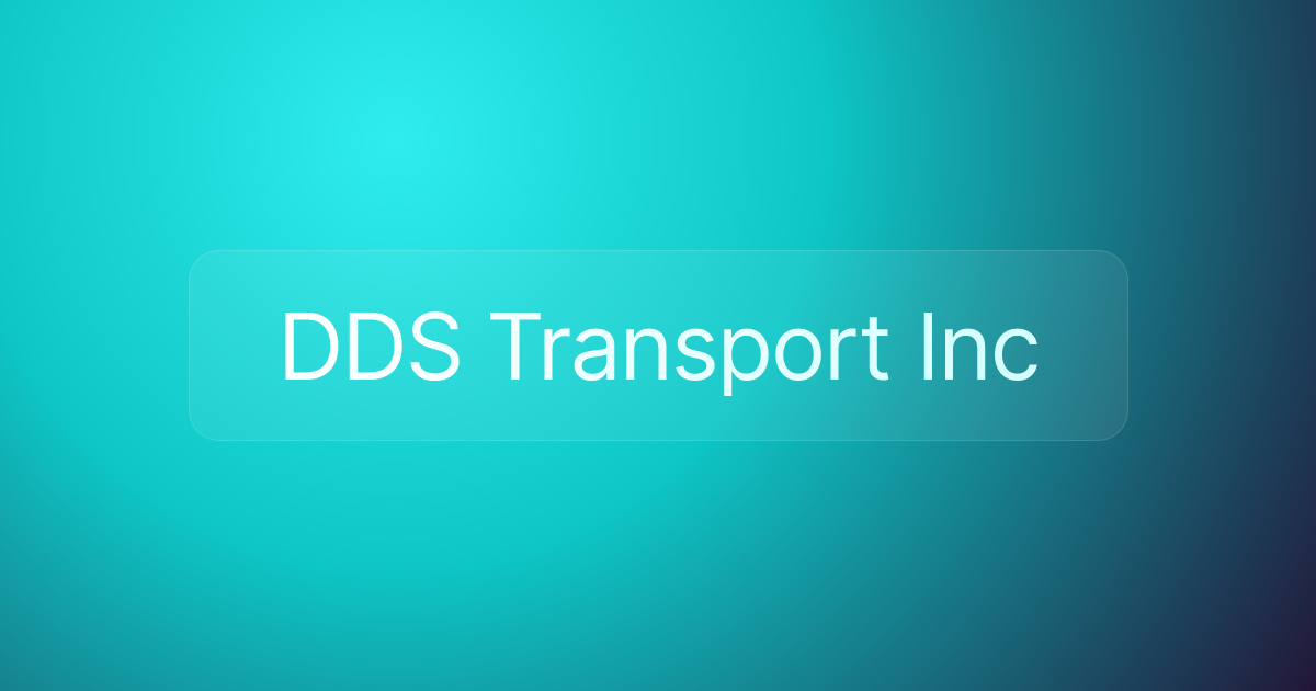 DDS Transport Inc