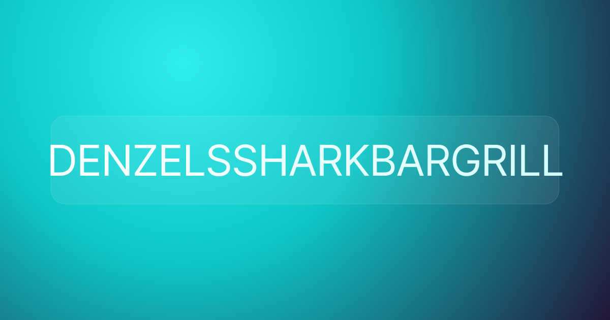 DENZELSSHARKBARGRILL