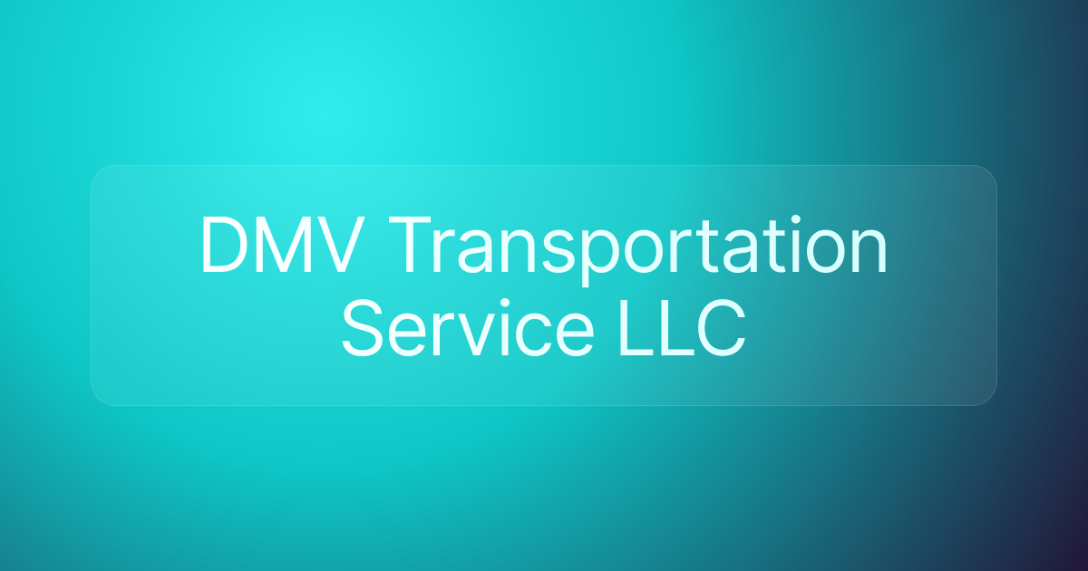 DMV Transportation Service LLC