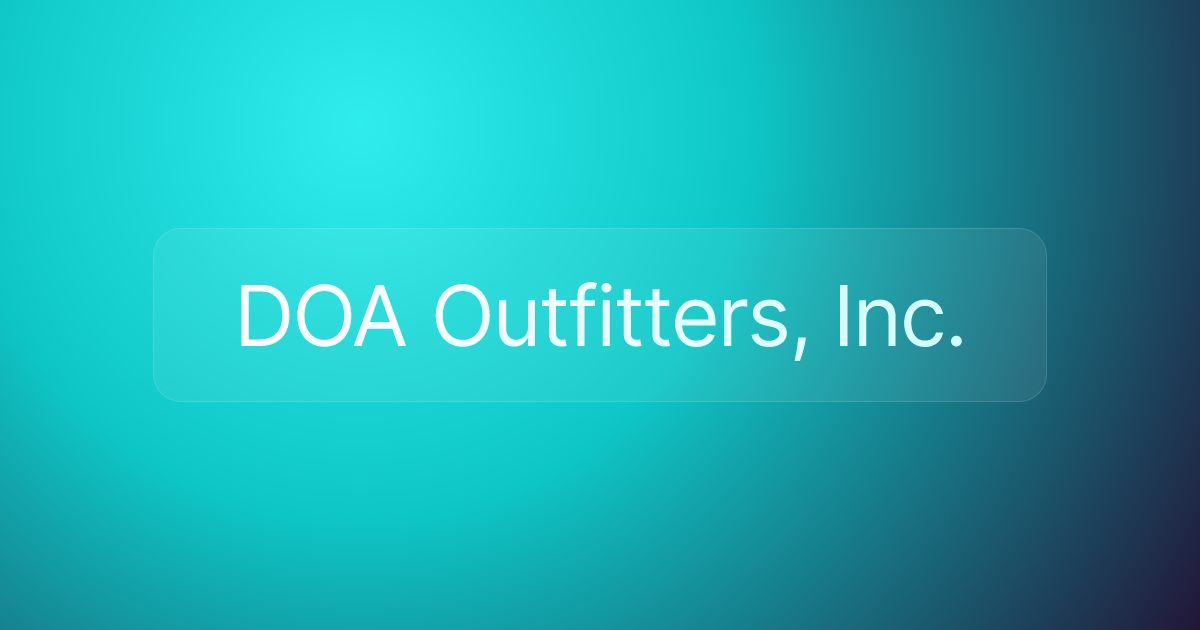 DOA Outfitters, Inc.