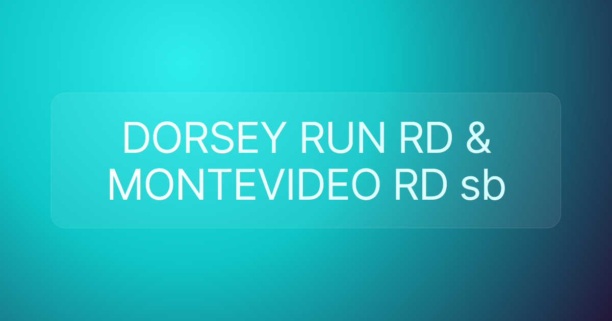 DORSEY RUN RD & MONTEVIDEO RD sb