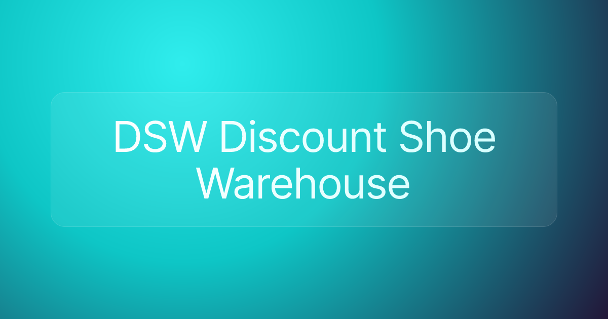 DSW Discount Shoe Warehouse