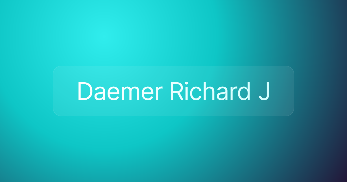 Daemer Richard J
