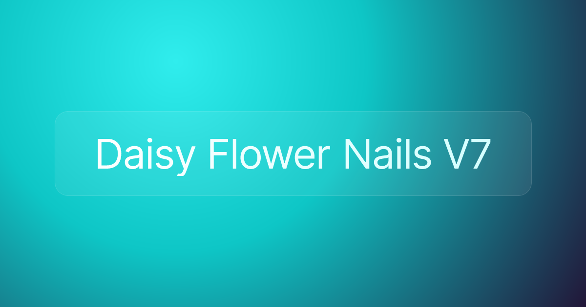 Daisy Flower Nails V7