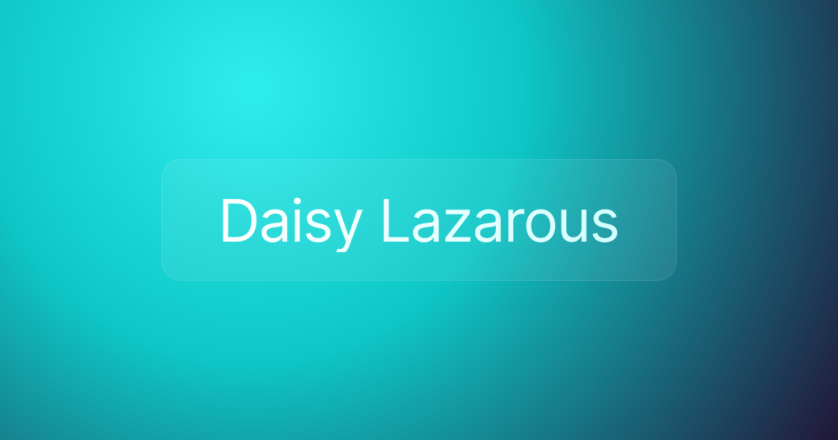 Daisy Lazarous
