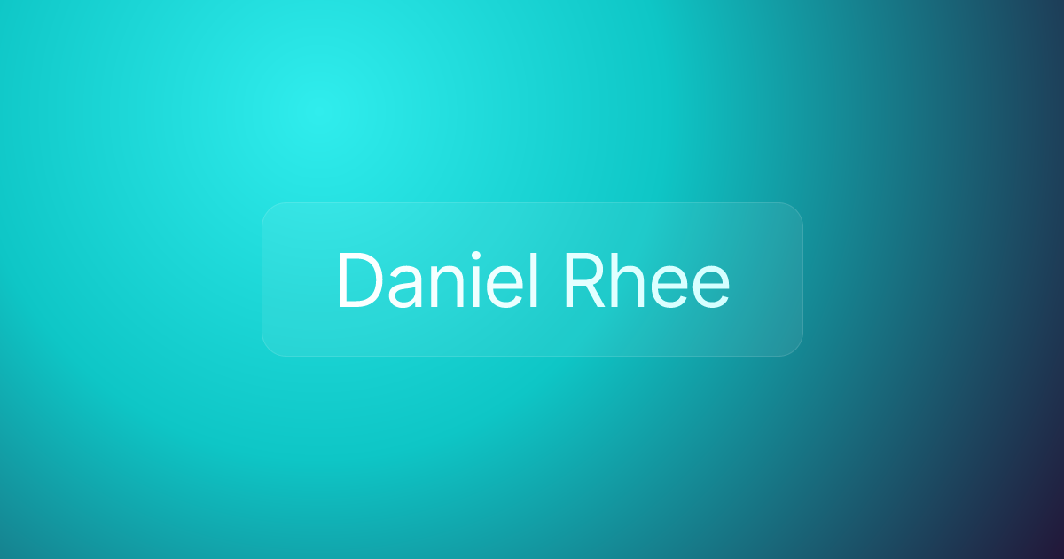 Daniel Rhee