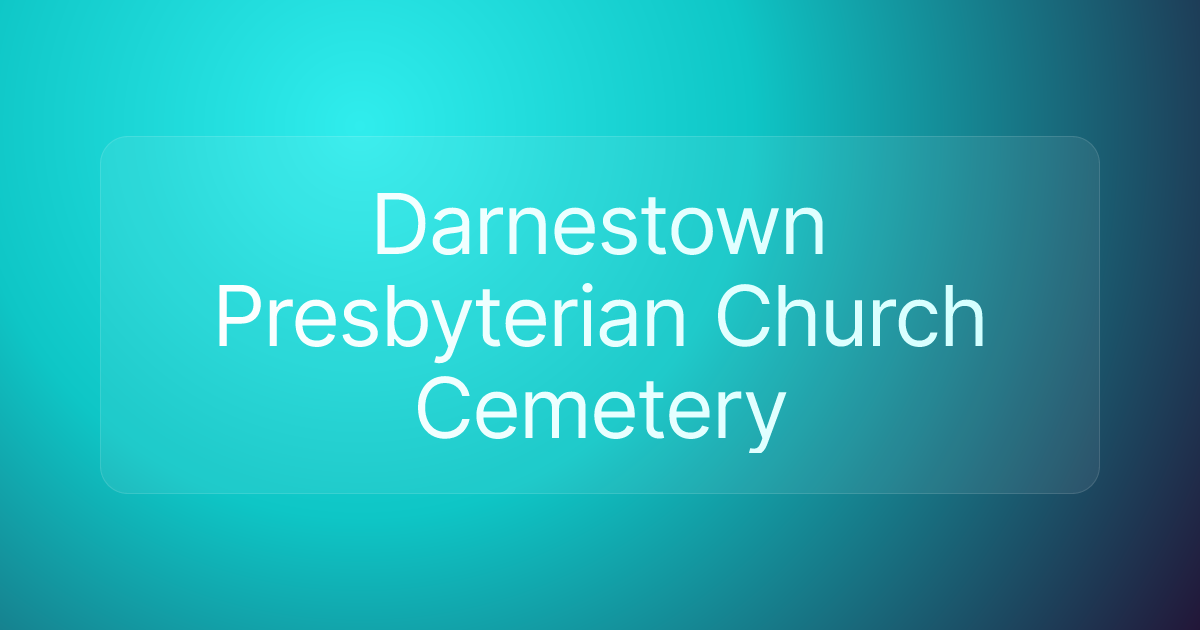 Darnestown Presbyterian Church Cemetery