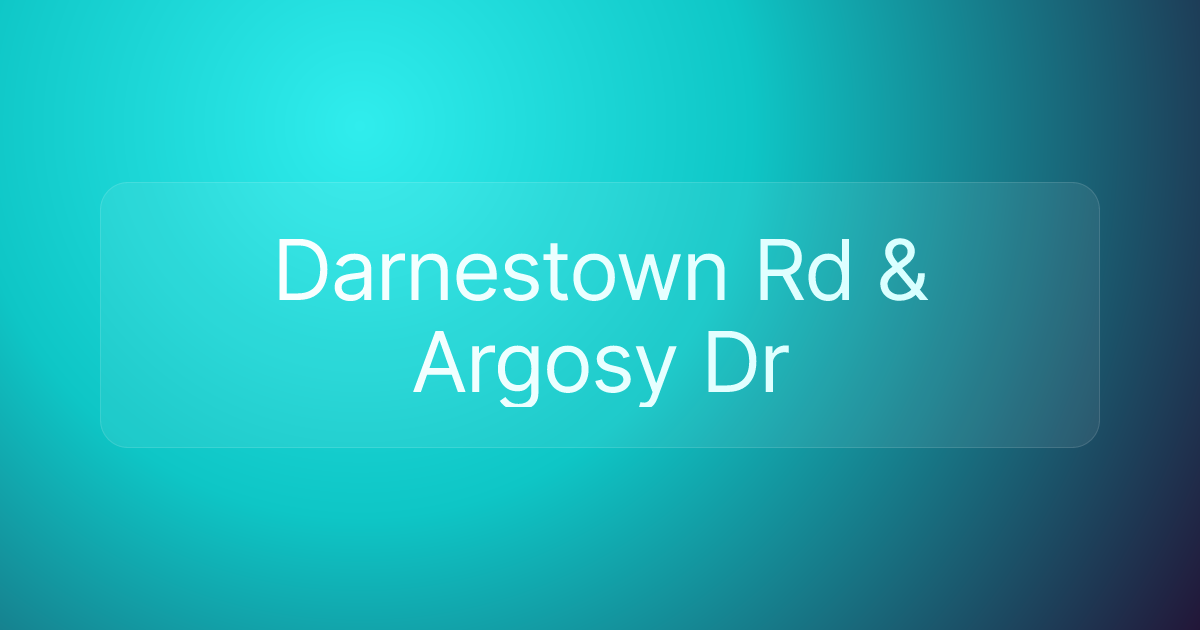 Darnestown Rd & Argosy Dr