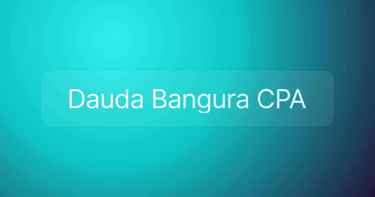 Dauda Bangura CPA