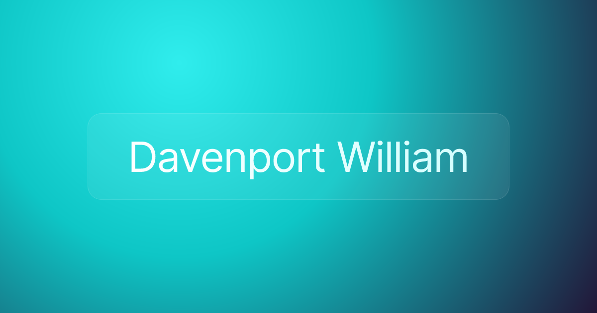 Davenport William
