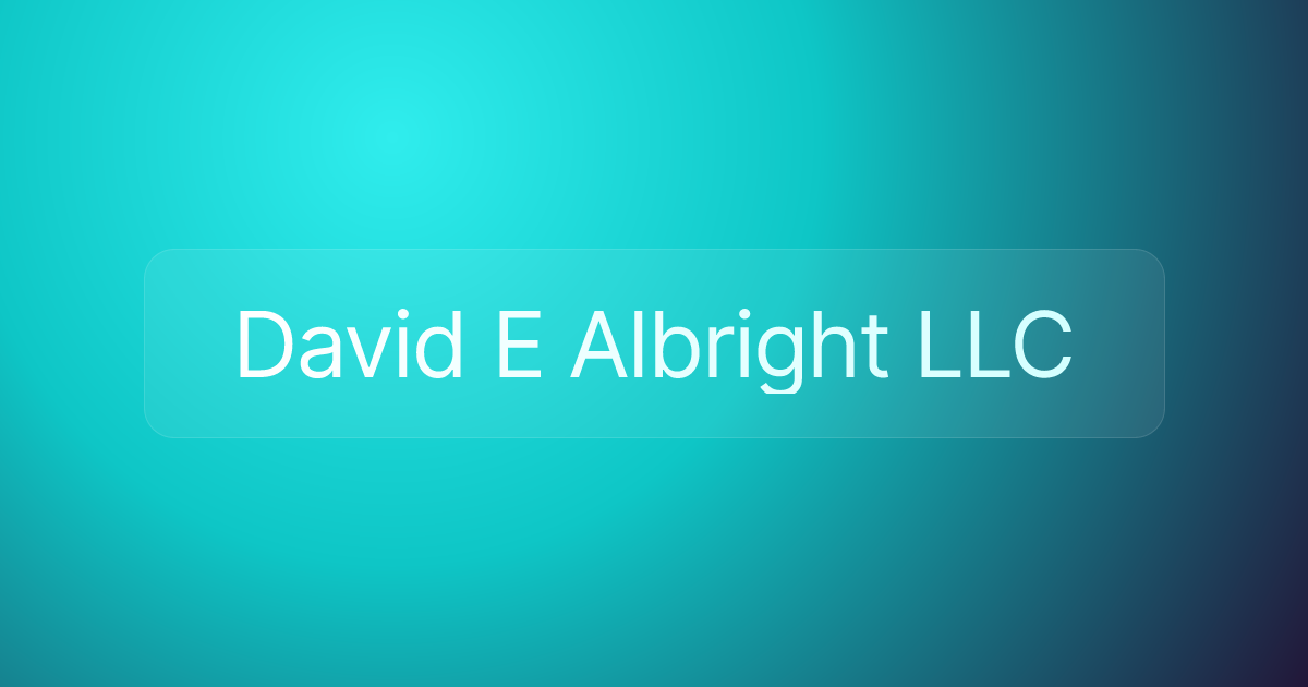 David E Albright LLC