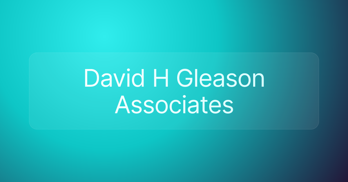 David H Gleason Associates